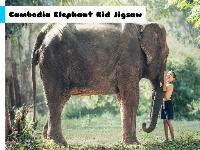 Cambodia elephant kid jigsaw