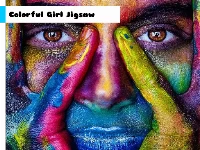 Colorful girl jigsaw