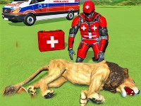 Animals rescue game doctor robot 3d