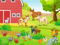 Farm animals puzzles challenge