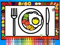 Color and decorate dinner plate
