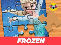 Frozen jigsaw puzzle planet