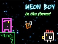 Neon boy - in the forest
