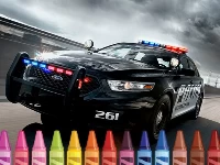 Police cars coloring
