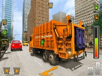 Us city garbage cleaner: trash truck 2020