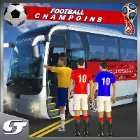 Football players bus transport simulation game