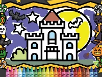 Kids coloring halloween