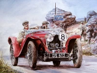 Painting vintage cars jigsaw puzzle 2