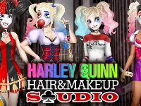 Harley quinn hair and makeup studio