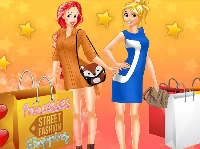 Princesses street fashion shopping