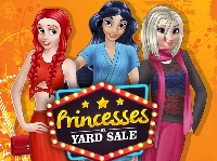 Princesses at yard sale