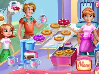 Annie cooking donuts