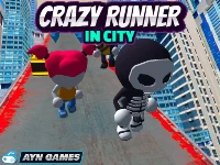 Crazy runner in city