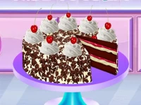 Real black forest cake cooking