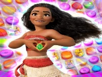 Moana match 3 puzzle