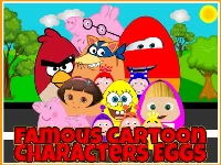 Famous cartoon characters eggs