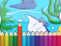 Cute fish coloring book app