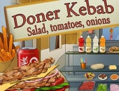Doner kebab : salade, tomates, oignons