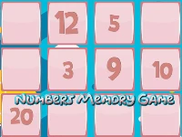 Memory game with numbers