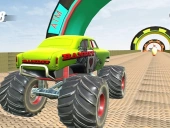 Monster truck extreme stunts