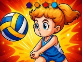 Volleyball fun coloring