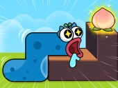Worm puzzle snake apple