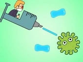 Flying injection virus game