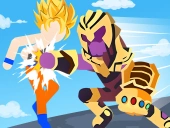 Stickman warriors superhero fight