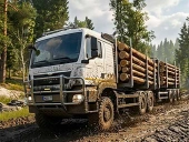 Mud truck driving
