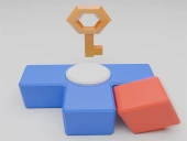 Rolling cubes: 3d puzzle