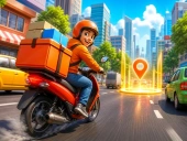 City delivery rider simulator