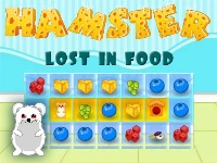 Hamster lost in food