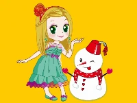 A princess and a snowman