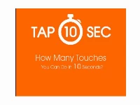 Tap 10 s : how fast can you click?