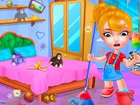 Baby doll house cleaning game