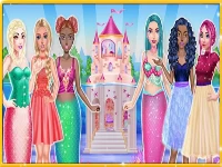 Princess & mermaid doll house decorating