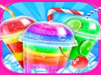 Rainbow frozen slushy truck: ice candy slush maker