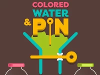 Colored water & pin